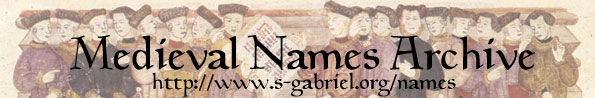 Medieval Naming Guides Old English